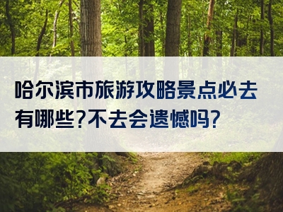 哈尔滨市旅游攻略景点必去有哪些？不去会遗憾吗？