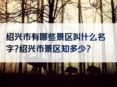 绍兴市有哪些景区叫什么名字？绍兴市景区知多少？