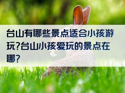 台山有哪些景点适合小孩游玩？台山小孩爱玩的景点在哪？