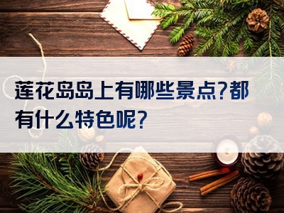 莲花岛岛上有哪些景点？都有什么特色呢？