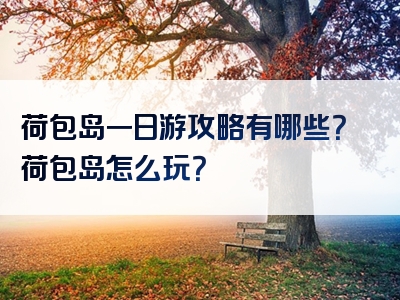 荷包岛一日游攻略有哪些？荷包岛怎么玩？