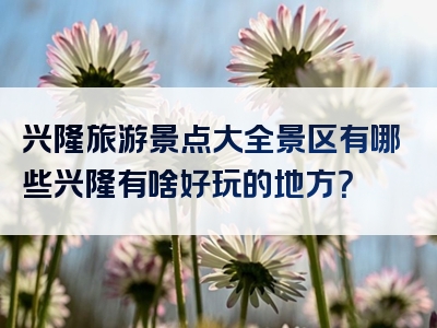 兴隆旅游景点大全景区有哪些兴隆有啥好玩的地方？