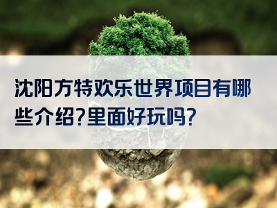 沈阳方特欢乐世界项目有哪些介绍？里面好玩吗？