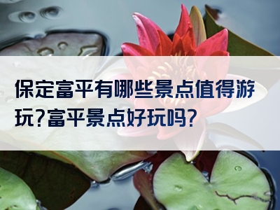保定富平有哪些景点值得游玩？富平景点好玩吗？