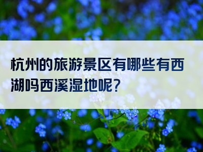 杭州的旅游景区有哪些有西湖吗西溪湿地呢？