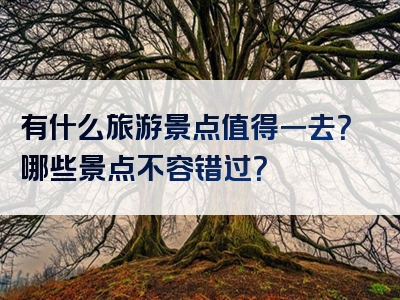 有什么旅游景点值得一去？哪些景点不容错过？