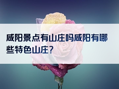 咸阳景点有山庄吗咸阳有哪些特色山庄？