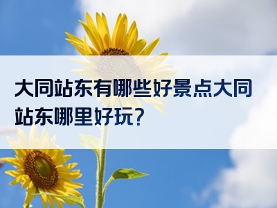 大同站东有哪些好景点大同站东哪里好玩？