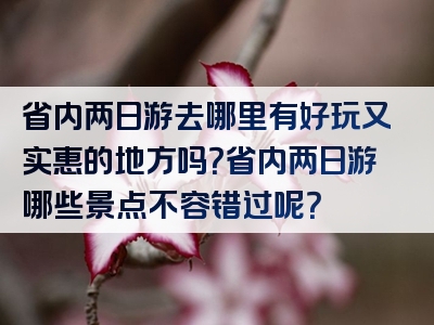 省内两日游去哪里有好玩又实惠的地方吗？省内两日游哪些景点不容错过呢？