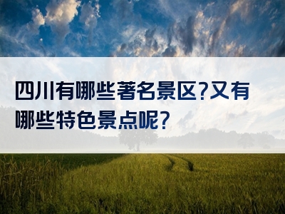 四川有哪些著名景区？又有哪些特色景点呢？