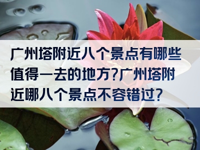 广州塔附近八个景点有哪些值得一去的地方？广州塔附近哪八个景点不容错过？