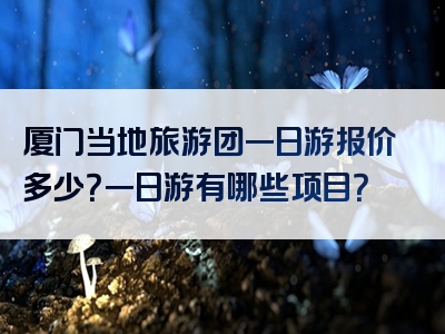 厦门当地旅游团一日游报价多少？一日游有哪些项目？