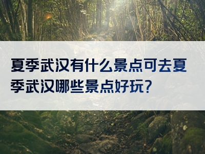 夏季武汉有什么景点可去夏季武汉哪些景点好玩？