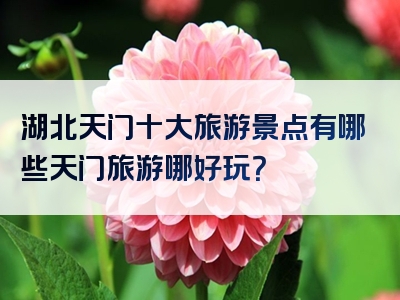 湖北天门十大旅游景点有哪些天门旅游哪好玩？