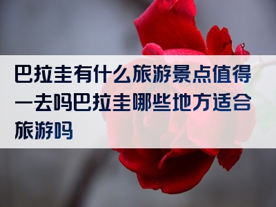 巴拉圭有什么旅游景点值得一去吗巴拉圭哪些地方适合旅游吗