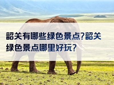 韶关有哪些绿色景点？韶关绿色景点哪里好玩？