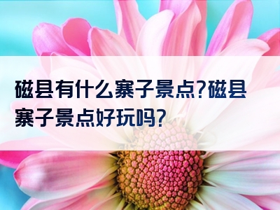 磁县有什么寨子景点？磁县寨子景点好玩吗？