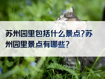 苏州园里包括什么景点？苏州园里景点有哪些？
