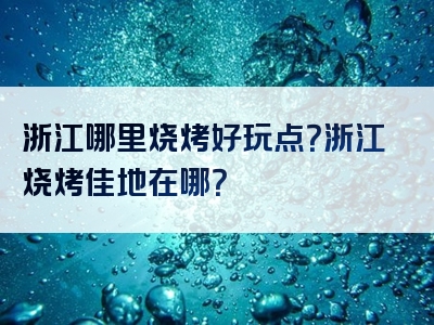 浙江哪里烧烤好玩点？浙江烧烤佳地在哪？