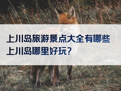 上川岛旅游景点大全有哪些上川岛哪里好玩？