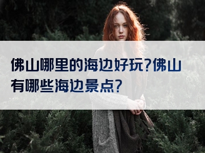 佛山哪里的海边好玩？佛山有哪些海边景点？