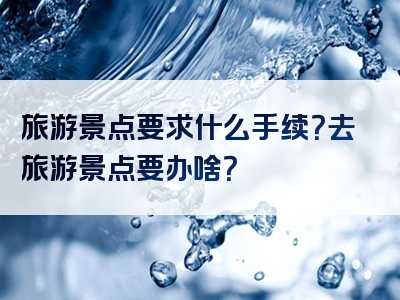 旅游景点要求什么手续？去旅游景点要办啥？