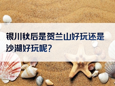 银川秋后是贺兰山好玩还是沙湖好玩呢？