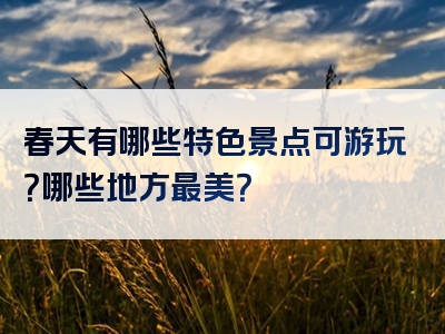 春天有哪些特色景点可游玩？哪些地方最美？