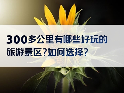 300多公里有哪些好玩的旅游景区？如何选择？