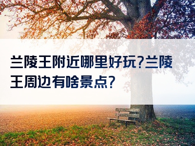 兰陵王附近哪里好玩？兰陵王周边有啥景点？