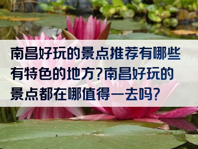 南昌好玩的景点推荐有哪些有特色的地方？南昌好玩的景点都在哪值得一去吗？