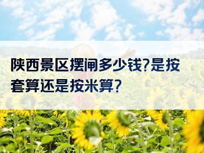 陕西景区摆闸多少钱？是按套算还是按米算？