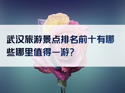 武汉旅游景点排名前十有哪些哪里值得一游？
