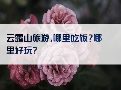 云露山旅游，哪里吃饭？哪里好玩？