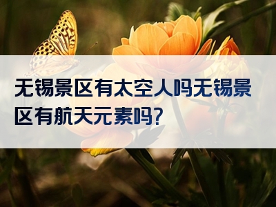 无锡景区有太空人吗无锡景区有航天元素吗？