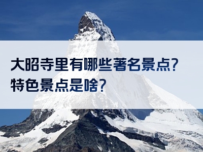 大昭寺里有哪些著名景点？特色景点是啥？