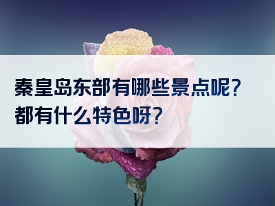 秦皇岛东部有哪些景点呢？都有什么特色呀？