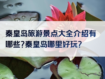 秦皇岛旅游景点大全介绍有哪些？秦皇岛哪里好玩？