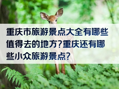 重庆市旅游景点大全有哪些值得去的地方？重庆还有哪些小众旅游景点？