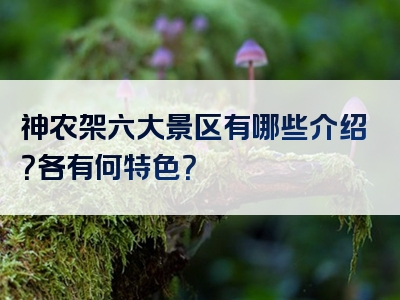 神农架六大景区有哪些介绍？各有何特色？