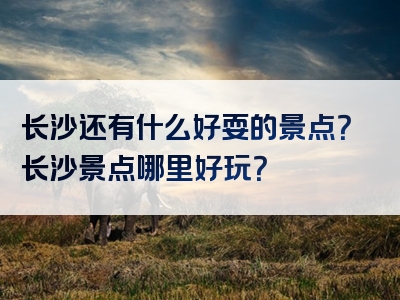 长沙还有什么好耍的景点？长沙景点哪里好玩？