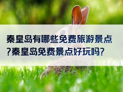 秦皇岛有哪些免费旅游景点？秦皇岛免费景点好玩吗？