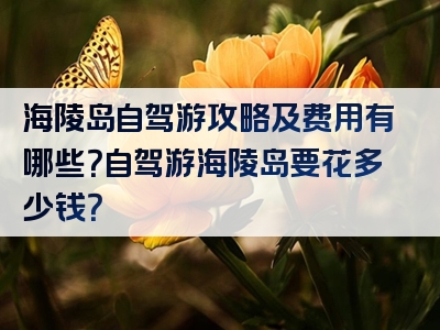 海陵岛自驾游攻略及费用有哪些？自驾游海陵岛要花多少钱？