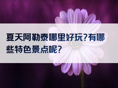 夏天阿勒泰哪里好玩？有哪些特色景点呢？