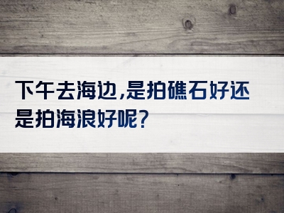 下午去海边，是拍礁石好还是拍海浪好呢？