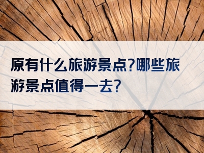 原有什么旅游景点？哪些旅游景点值得一去？
