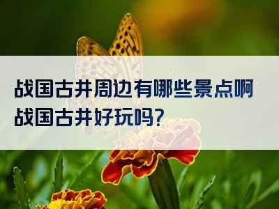 战国古井周边有哪些景点啊战国古井好玩吗？