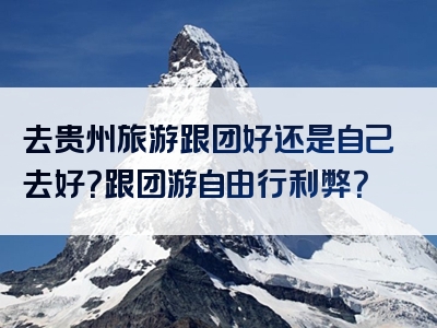 去贵州旅游跟团好还是自己去好？跟团游自由行利弊？
