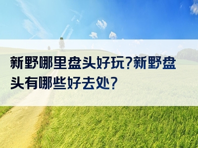 新野哪里盘头好玩？新野盘头有哪些好去处？