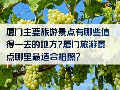 厦门主要旅游景点有哪些值得一去的地方？厦门旅游景点哪里最适合拍照？